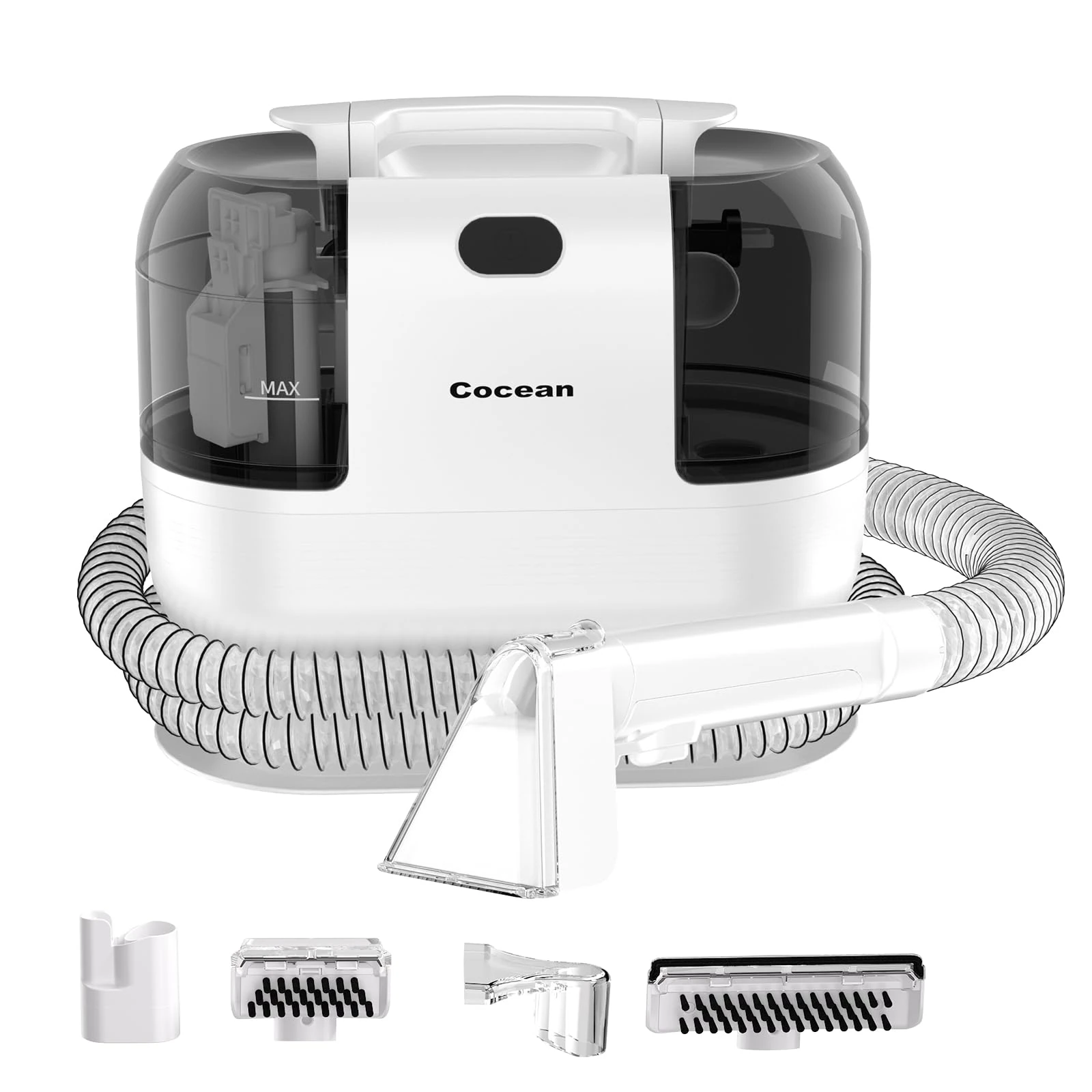 COCEAN Multi-Purpose Portable Upholstery Cleaner, Carpet Cleaner Machine Powerful Suction Spot Cleaning, Deep Stain Cleaning for Carpet, Car Seats, Pets, Couches, with Dual Size BrushHead