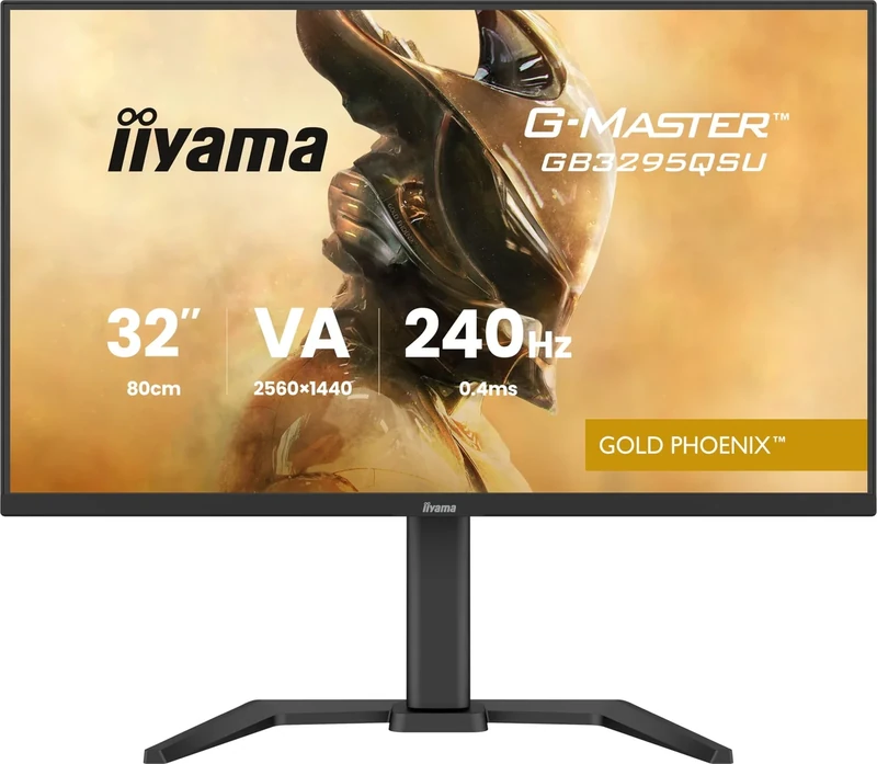 iiyama G-Master GB3295QSU-B1 32 inch 240Hz QHD, 0.4ms, AMD FreeSync Premium, 2x HDMI 2.1,1 x DisplayPort, 4 x USB Hub, Height Adjustable