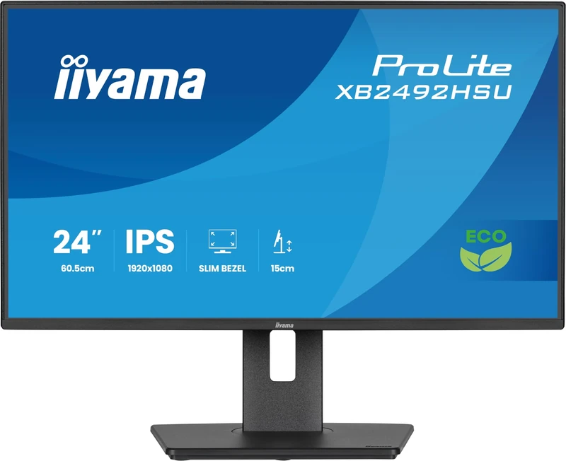 iiyama XB2492HSU-B1 24" Eco IPS, 120Hz, 1ms, Eyesafe & EyeComfort Certified, Full HD, HDMI/DP/USB, TCO10, TUV-GS, Epeat Silver, Height Adjustable Stand