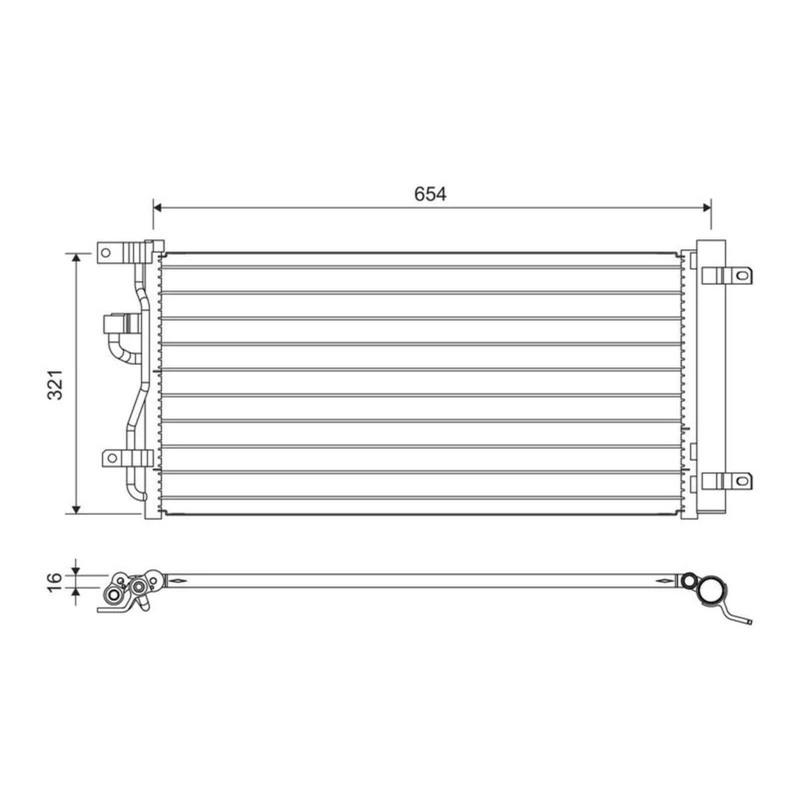 Valeo Condenser, Air Conditioning 822702