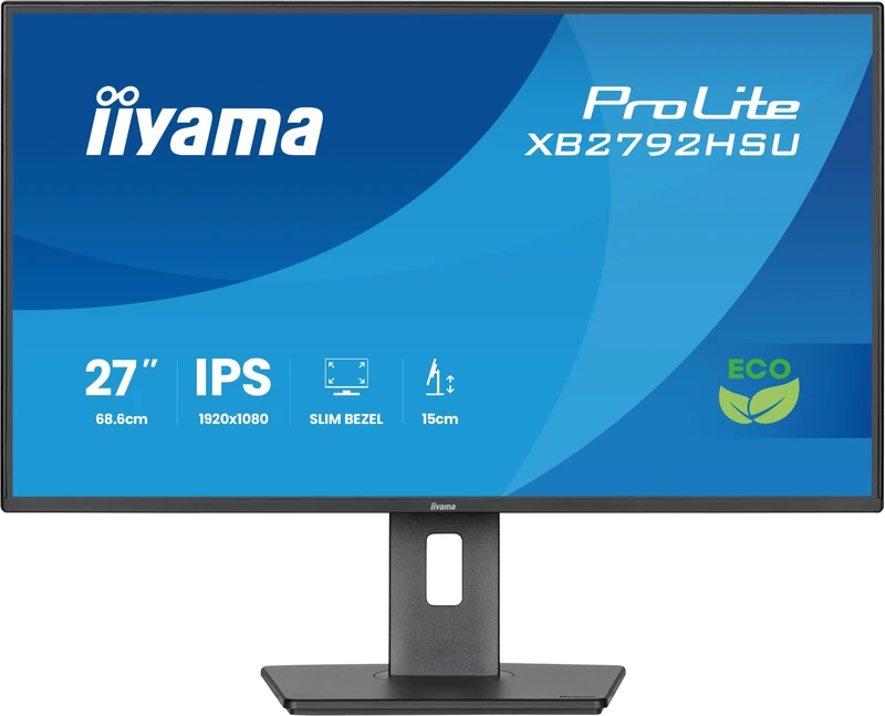 iiyama XB2792HSU-B1 27 inch Eco IPS, 120Hz, 1ms, Full HD, HDMI/DP/USB, TCO10, TUV-GS, Epeat Silver, Height Adjustable Stand