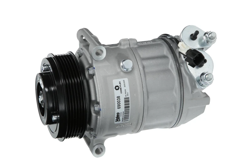 Valeo Compressor, Air Conditioning, Prefilled with Oil, 690038