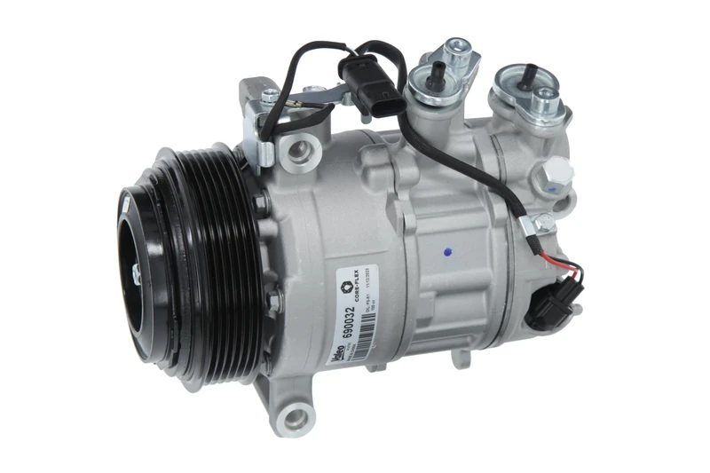 Valeo Compressor, Air Conditioning, Prefilled with Oil, 690032