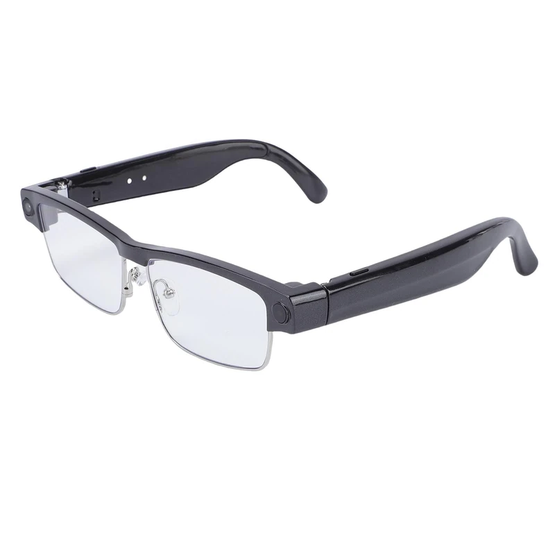 Bewinner AI Smart Glasses with 8MP Camera, HD Dual Mic Noise Reduction for Calls, WiFi Bluetooth Glasses with Object Recognition for Music,for IOS for Android (Style 1)