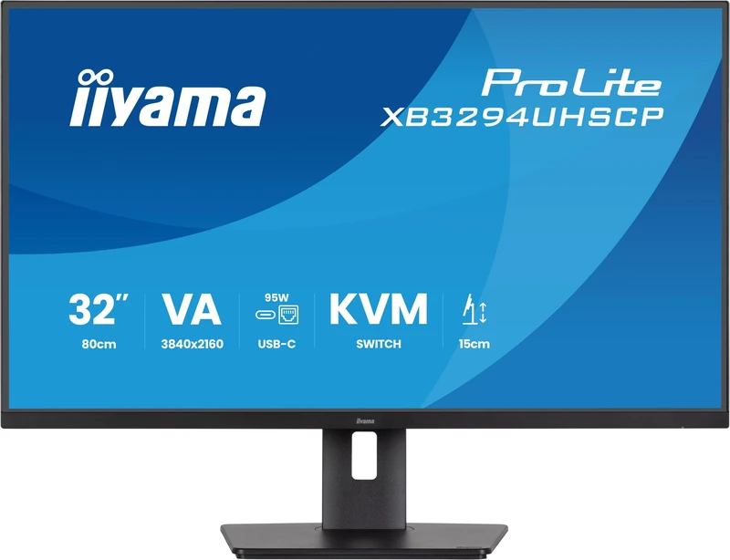 iiyama XB3294UHSCP-B1 32 inch 4K USB-C Monitor - 95W PD