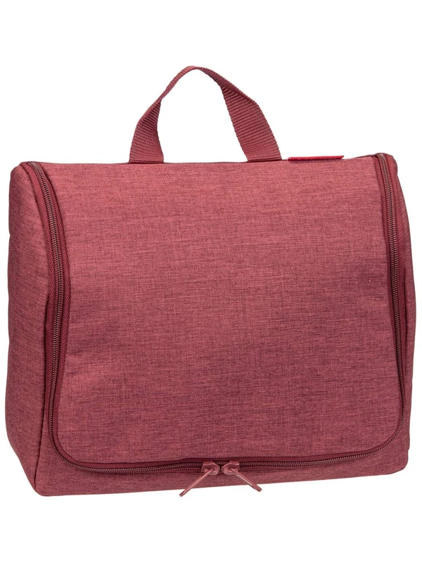 reisenthel Toiletbag XL Practical Toiletry Bag with Hook, Water-Repellent Material, Twist Maroon, 28x23x10 cm
