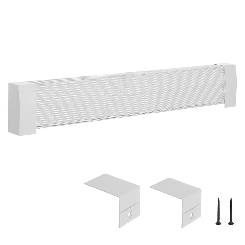 VEVOR Baseboard Heater Covers, Premium Series 1222 mm Standard Electric Heating Unit Front Cover for Home Improvement, Heavy-duty Steel, Easy Installation for Bedroom Replacing Old Cover, White