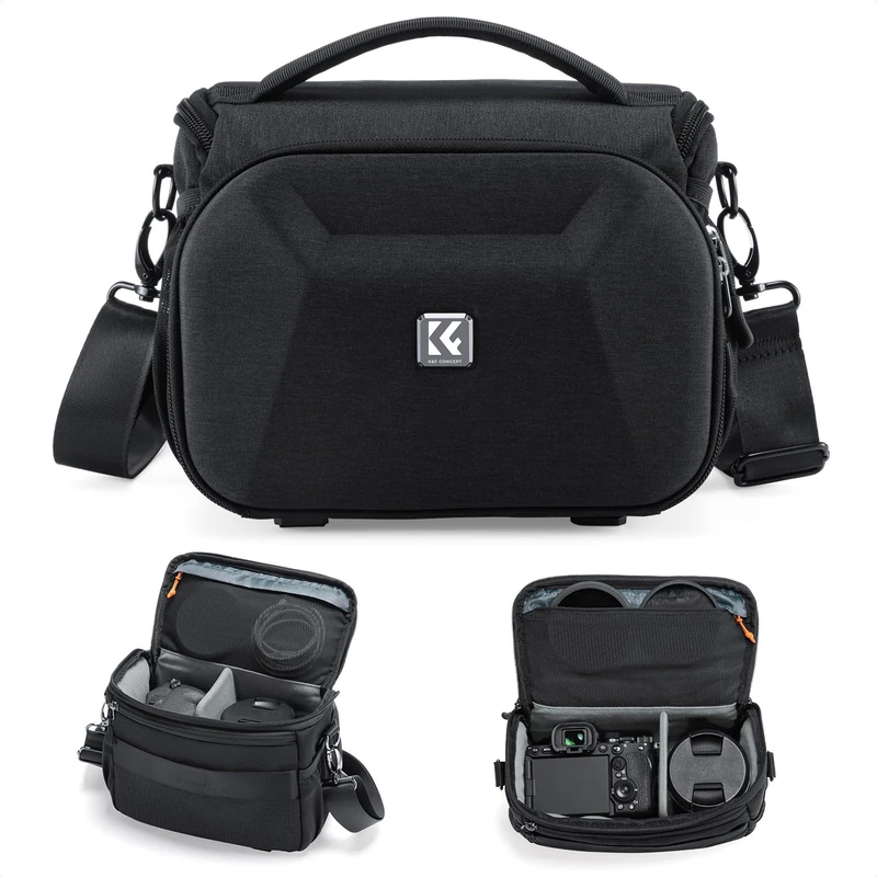 K&F CONCEPT Camera Bag for DSLR/SLR Camera Sling Bag with Tripod Holder M
