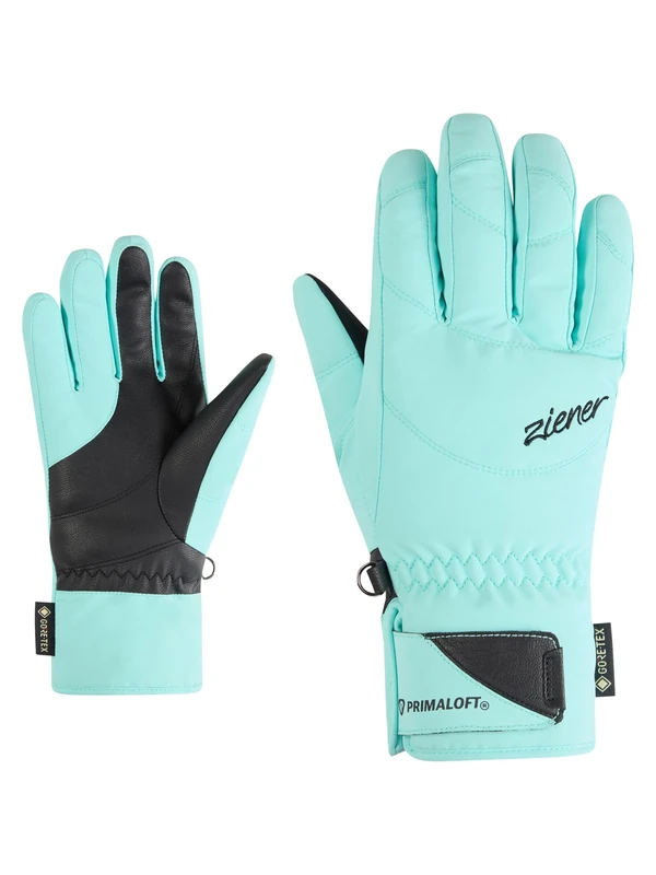Ziener Women's KLENN-Z Ski Gloves/Winter Sports | Gore-Tex, Primaloft, PFC Free, Radiant Lagoon, 6