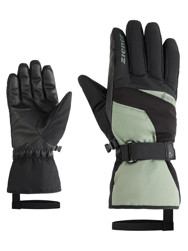 Ziener Men's Galerius-Z Ski Gloves/Winter Sports Gore-Tex, Long Cuff, PFC Free, Green Mud, 11