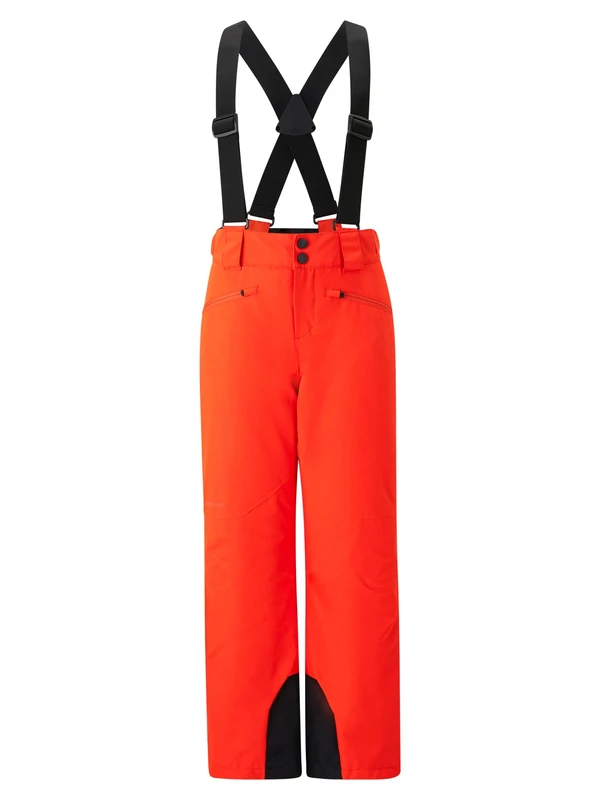 Ziener Children's AXI-Z Ski Trousers/Snow Trousers Waterproof Straps Orange Red 152