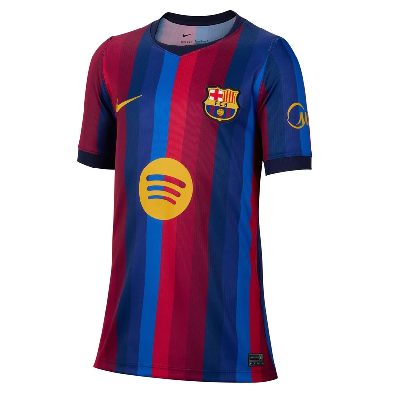 Nike Kids FCB Dri-Fit SS Stadium Home Jersey, Deep Garnet/Blue Void/Mineral, 13/15 Years