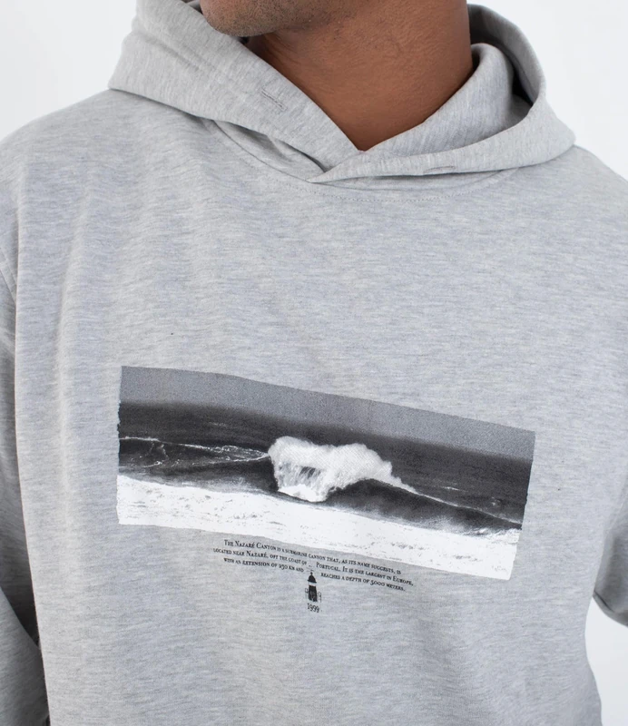 Hoodie men - Nazare pic, Grey Htr, XL