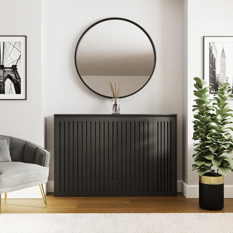 GFW Cooper Storage Radiator Cover Black
