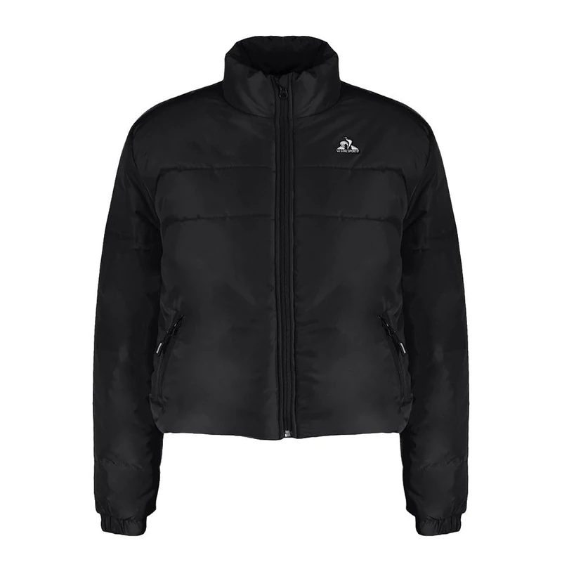 Le Coq Sportif - ESS Heavy Down Jacket N°1 - Warm Water Repellent Lined Padded Regular Fit Hood Zipped Pockets Elasticated Sleeves Women - Size M - Black Black