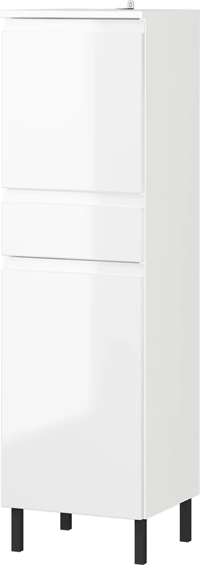 Germania 8242-84 GW-Salinas Cupboard in White, Handle-Free Design, 34 x 120 x 34 cm (W x H x D)