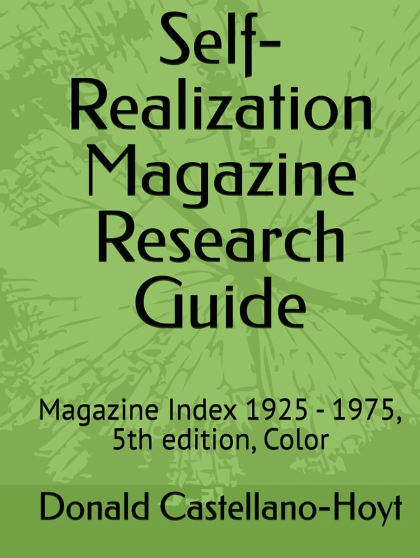 Self-Realization Magazine Research Guide: Magazine Index 1925 - 1975 - Image 1