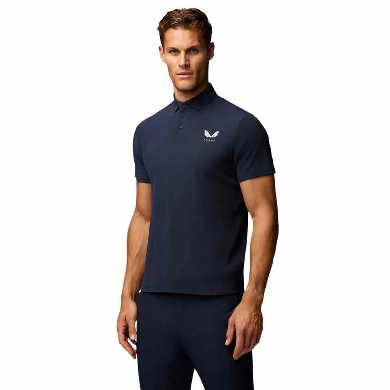Castore Golf Men's Essential SS Polo, Midnight Navy, L - Image 1