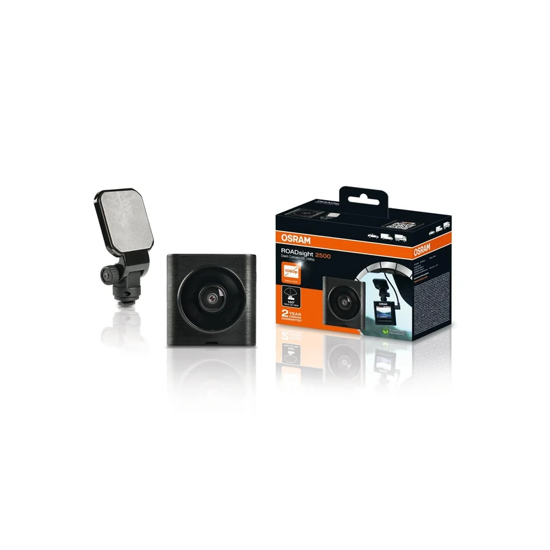 OSRAM ROADsight 2500 Dash Camera, 1080p HD, 2 inch display, 140° wide angle, G-sensor, 30fps, parking mode, HDR function, micro SD card slot