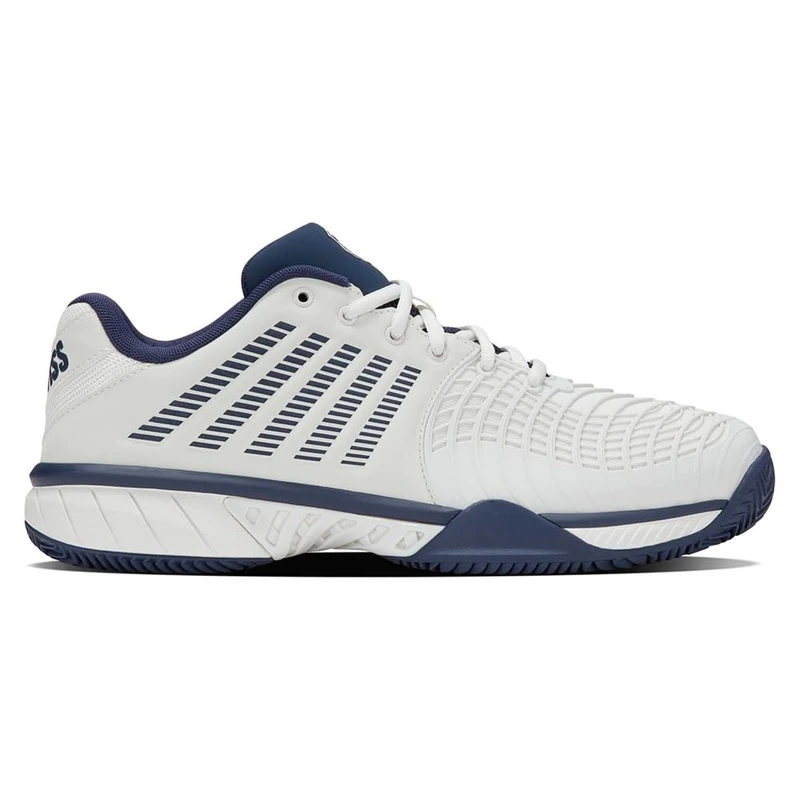 K-Swiss Men's Express Light 3 Clay Tennis Shoe, Blanc De Blanc/Naval Academy, 10.5 UK - Image 1