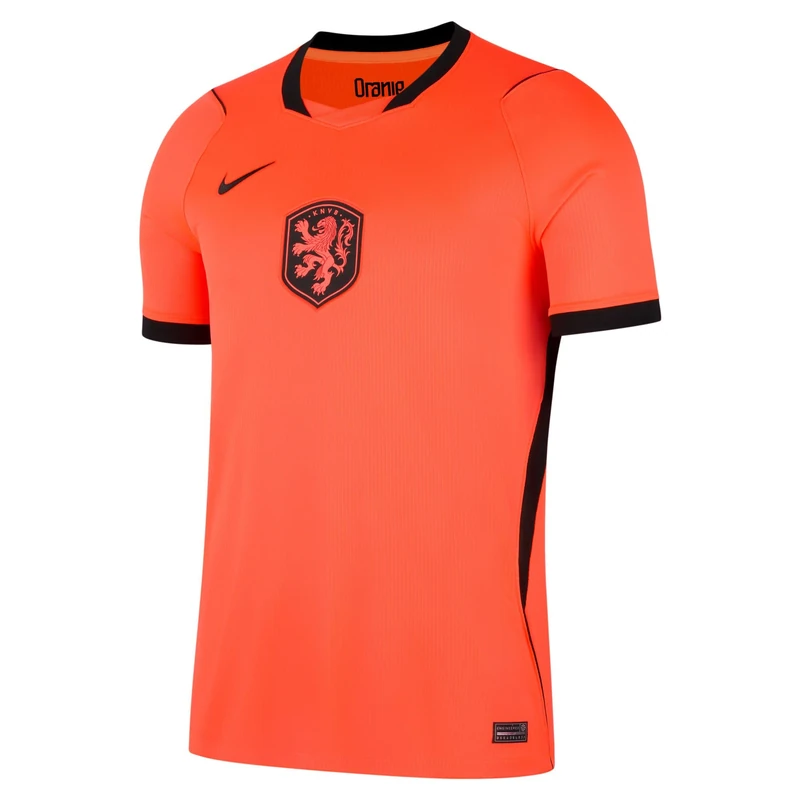 Nike Men's KNVB Dri-Fit SS Stadium Home Jersey, Hyper Crimson/Black, XL