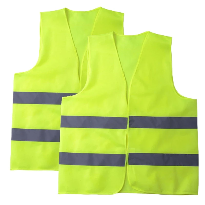 2 Pack Hi Vis Vests,Hi Vis Safety Vests with 2 Reflective Stripes,Night Workwear Reflective Vest,for Traffic Work, Running, Surveyor and Security Guard Construction Vest (5XL Green)