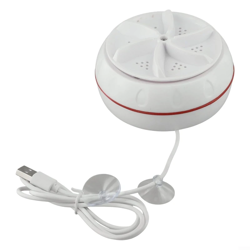 EXTRWORY Portable Washing Machine for MINI Automatic Turbine Cleaner For Clothes And Dishes USB Powered Compact Size White(Without switch)