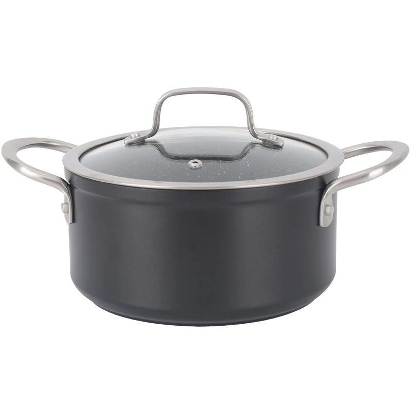 Alza Urban – 32 cm Casserole, Forged Aluminum, Multi-Layer Non-Stick, Glass Lid, All Types of Cookers, Induction, Steel Handles, Oven - Image 1