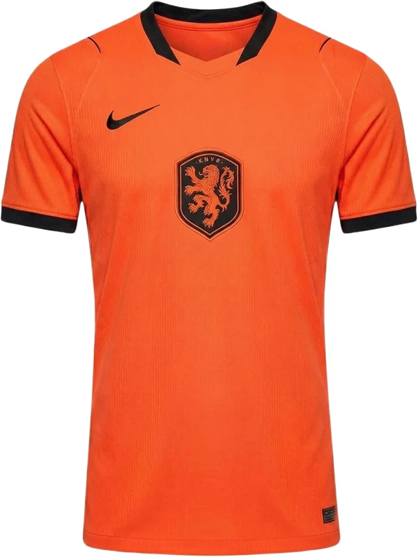 Nike Men's KNVB Dri-Fit SS Stadium Home Jersey, Hyper Crimson/Black, S