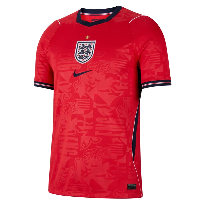 Nike Men's ENT Dri-Fit SS Stadium Away Jersey, Speed Red/Obsidian/White/Obsid, M