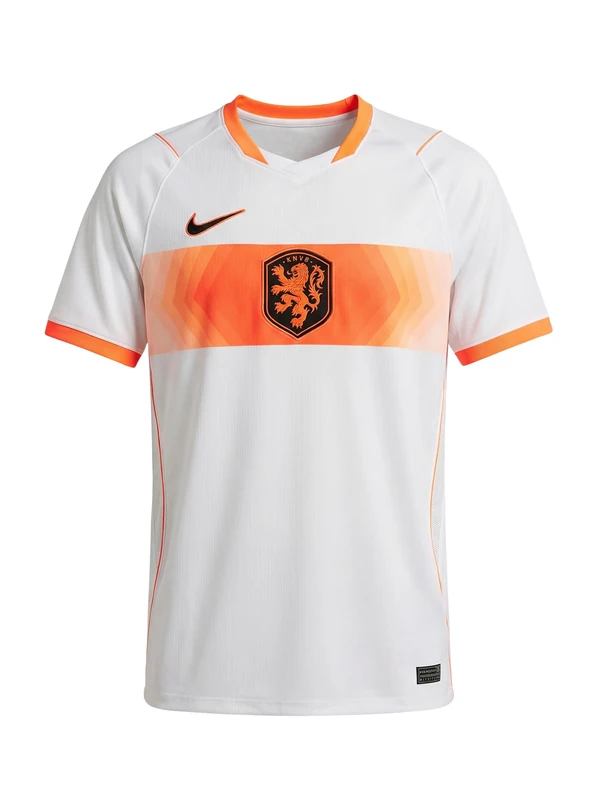 Nike Men's KNVB Dri-Fit SS Stadium Away Jersey, White/Hyper Crimson/Black, L