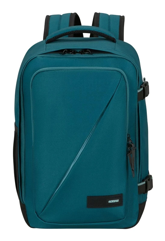American Tourister Take2Cabin - Ryanair/Wizz Air/Vueling Cabin Bag (40 x 30 x 20 cm, 26.5 L, 0.60 kg) - Underseat Carry-On Luggage, Airplane Backpack S/M Underseat - Teal (Totally Teal) - Image 1