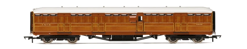 Hornby R40456 LNER Gresley Corridor Teak Coaches Passenger Brake 4239, Brown