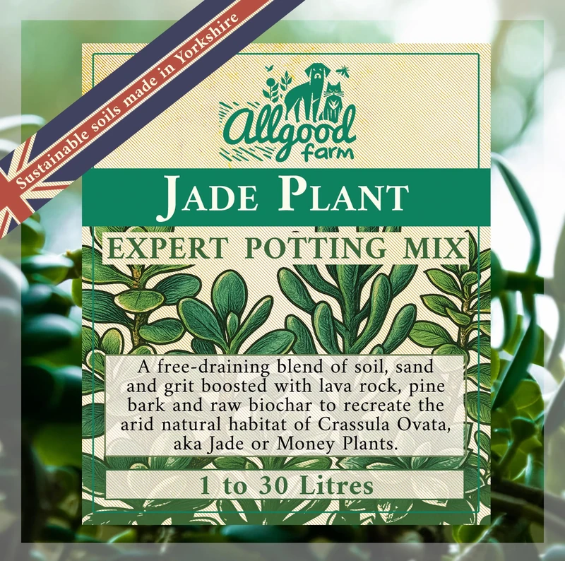 Allgood Farm Jade Plant Soil - New Recipe Expert Potting Soil Mix for Crassula Ovata, Money Plant, Dwarf Jade, Ogre Ears (15 Litres x 2)