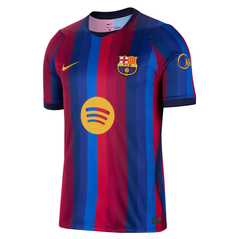 Nike Men's FCB Dri-Fit SS Stadium Home Jersey, Deep Garnet/Blue Void/Mineral, XXL