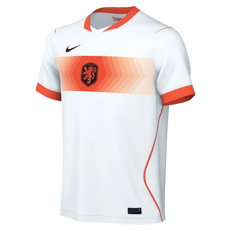 Nike Kids KNVB Dri-Fit SS Stadium Away Jersey, White/Hyper Crimson/Black, 13/15 Years - Image 1