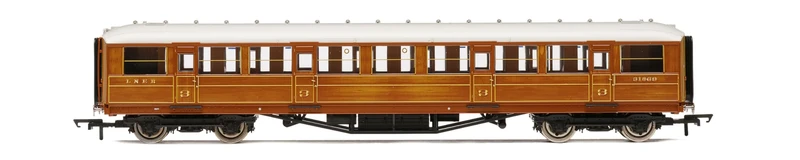 Hornby R40453 LNER Gresley Corridor Teak Coaches 3rd class 31869