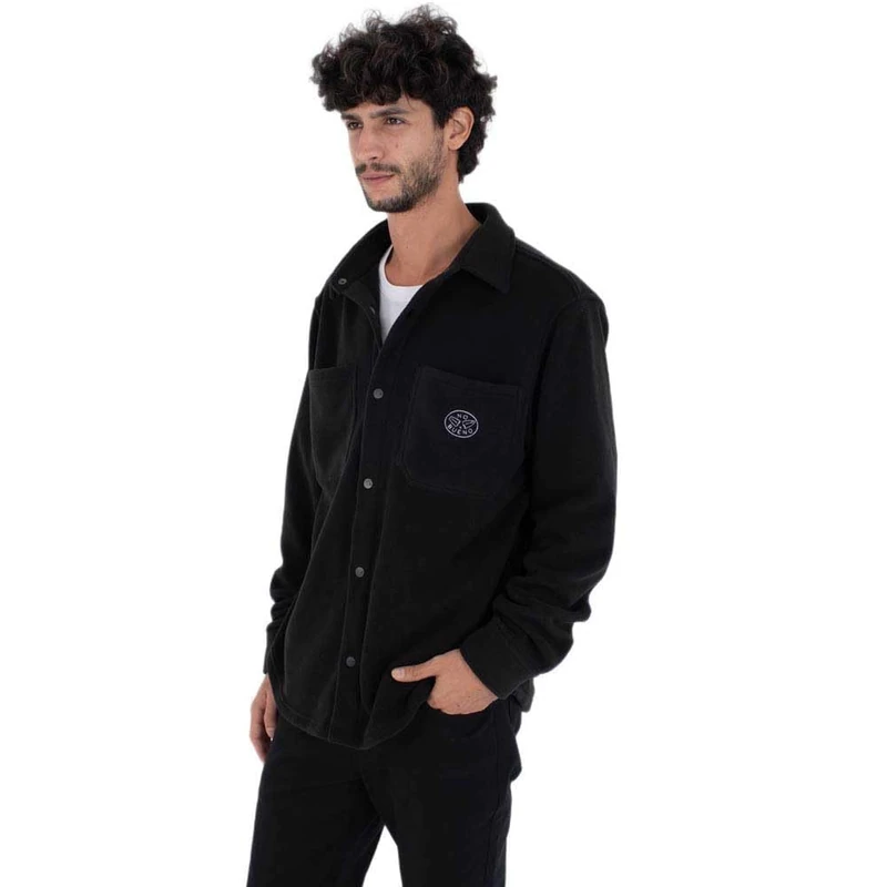 Men's fleece - Polar shirt, Black, M