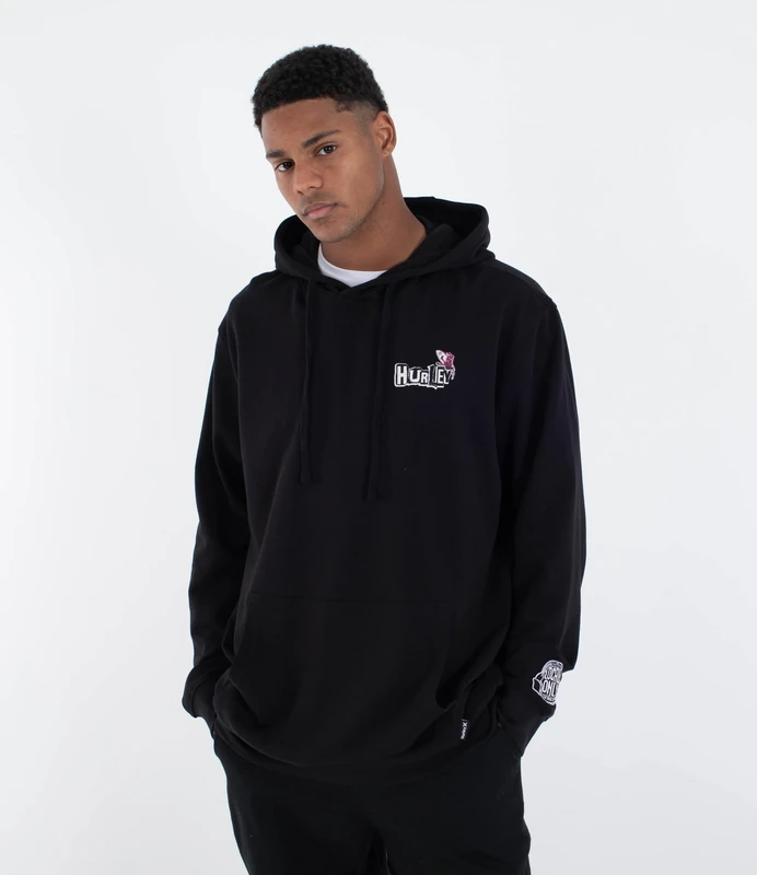 Hoodie men - Wave anarchy, Black, XXL