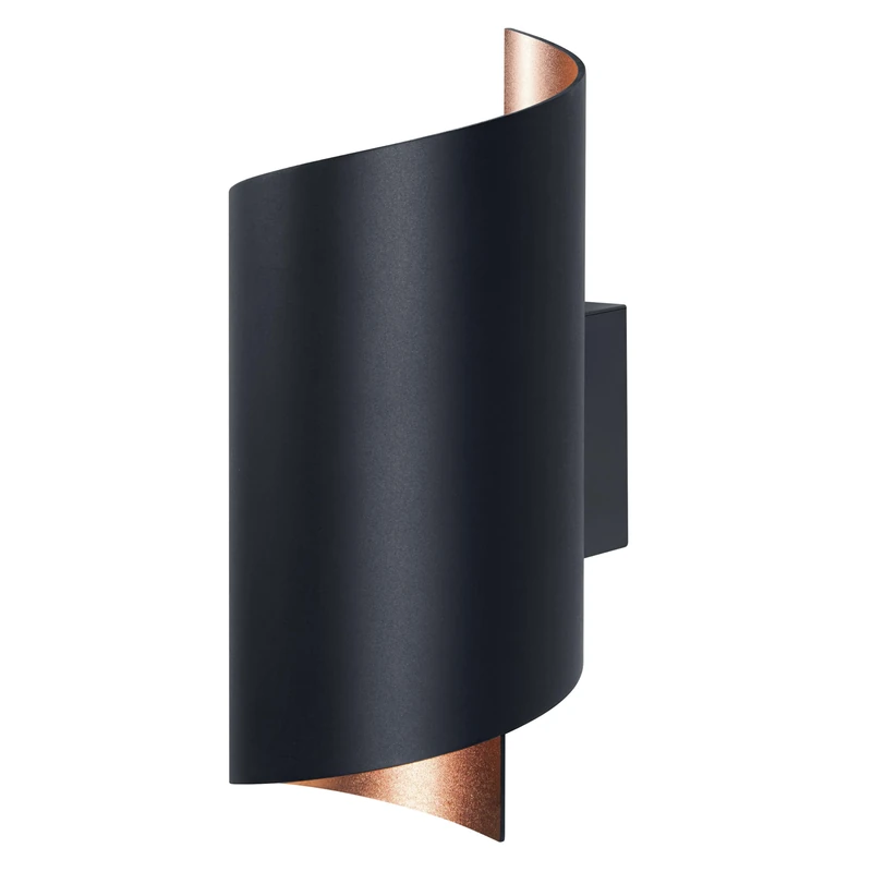 OSRAM SMART+ Matter over Wifi Orbis Wall Light, Twist, 230 x 127 mm, 12W, 700lm, Colour Temperature Adjustable by Tunable White from 3000 to 6500K, Dimmable, IP20, Aluminum, Black, LED Not Replaceable
