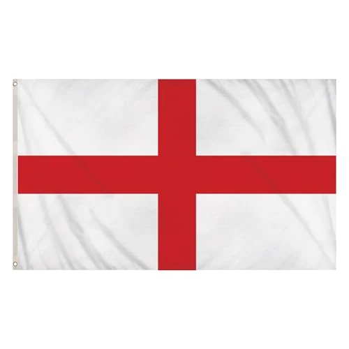 Henbrandt 12x Large St George's Cross Flag Premium Quality England Flag - 5FT x 3FT Double Stitched Polyester Banner with Metal Eyelets for Sports & National Events