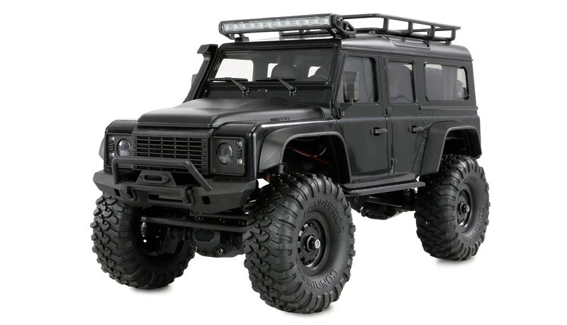 Amewi AMXRock Mini-D90 Scale Crawler 4WD 1:16 RTR Black with Remote Control, Battery, Charging Cable
