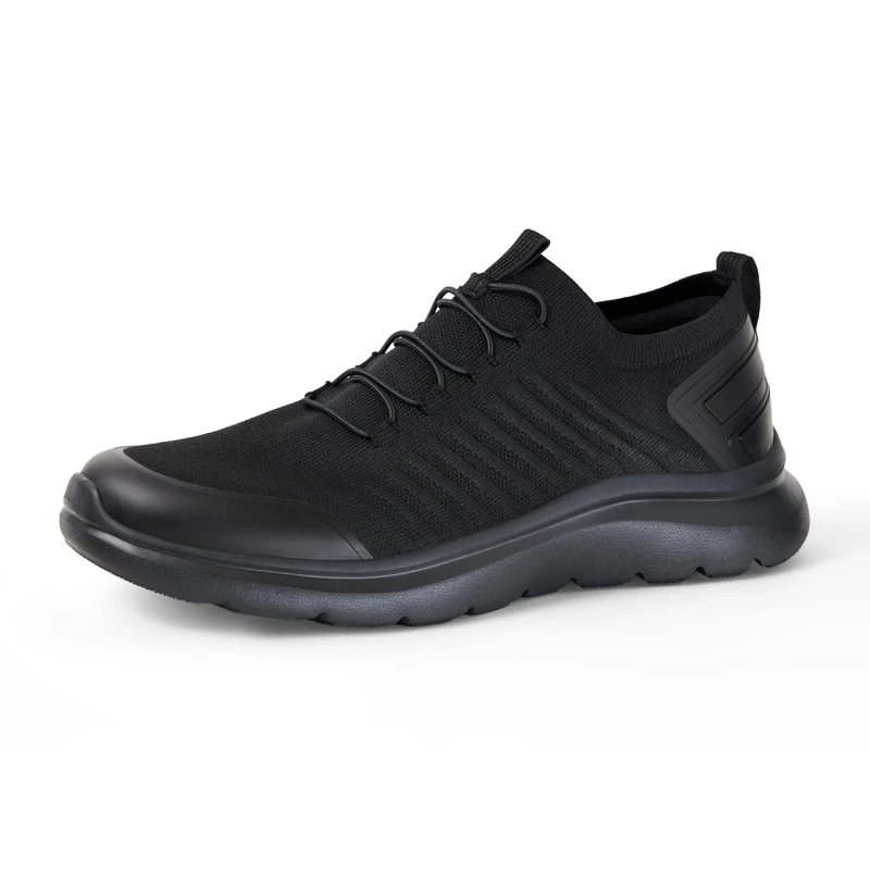 Amazon Essentials Men's Lightweight Knit Running Trainers, Black, 8 UK