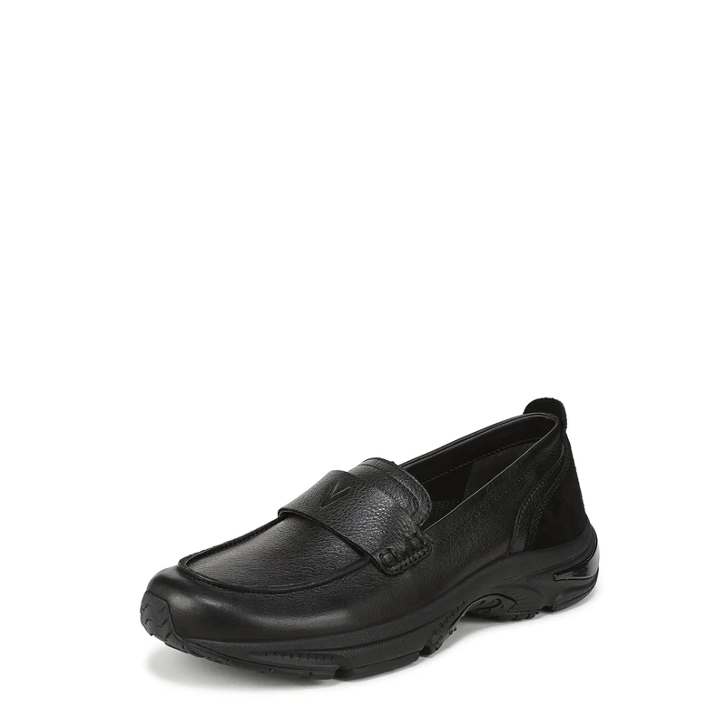 Vionic Women's Walk Roam Loafer Slip-On Loafer Trainers, Black Leather, Medium Fit, UK 6.5
