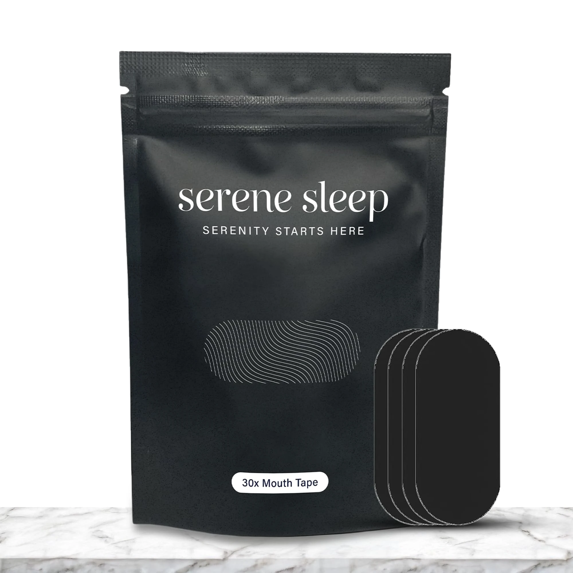 Serene Sleep Tape | 30 Pack | Mouth Tape | Dermatologically Tested | Improved Sleeping | Hypoallergenic Mouth Strips | Supports Nasal Breathing | Anti-Snoring Aids for All Genders | Easy Removal