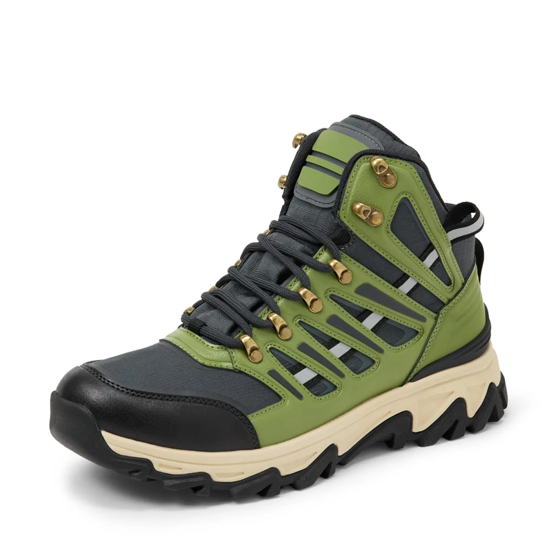 Amazon Essentials Men's Waterproof Hiking Boots, Dark Grey Olive, 8 UK