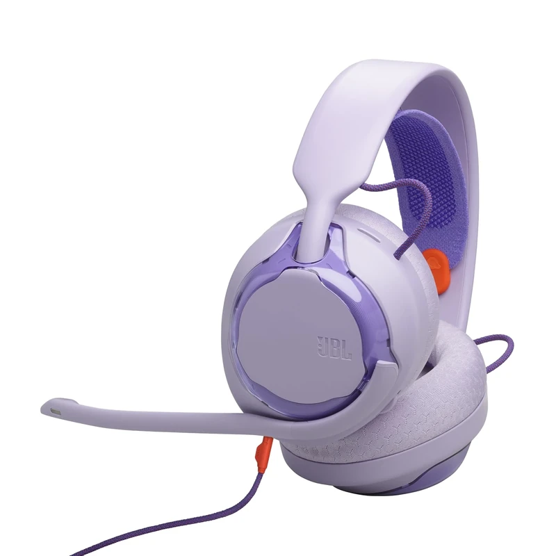 JBL Quantum 250 Wired Over-Ear Gaming Headset, JBL Quantum Spatial Sound, Noise Cancelling Mic, 3.5 mm Cable, Replaceable Parts, Compatible with Apple/PC/Xbox/PlayStation/Nintendo Switch, Purple
