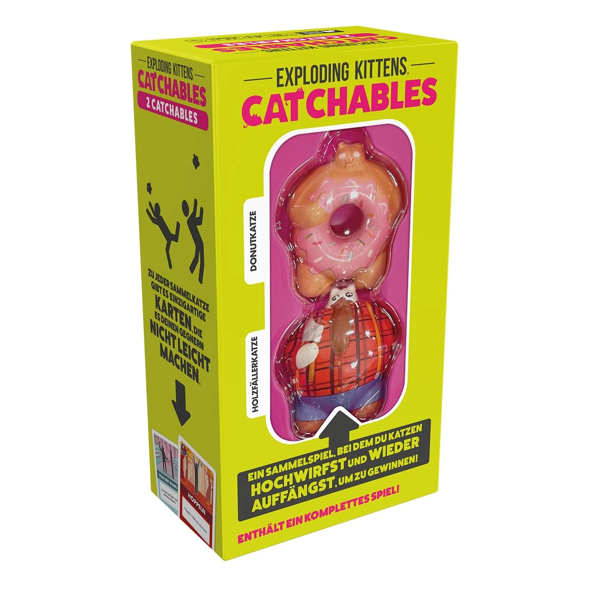 Exploding Kittens Catchables - 2 Pack No.1 Donut Cat & Lumberjack Cat Collectable Cat Game - Playing Time: 10 Mins - Toss Game for Parties and Family Nights for 2-4 Adults and Children Aged 8+
