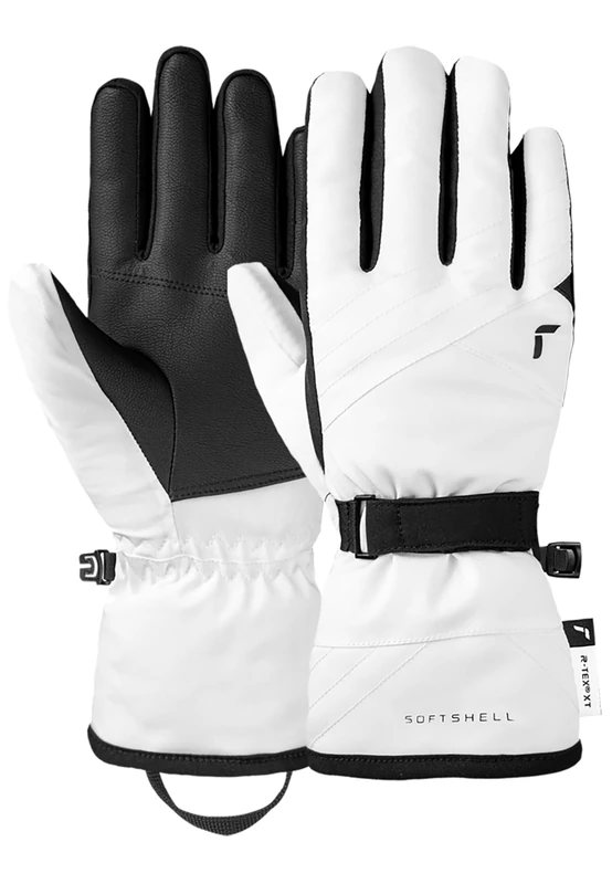 Reusch Alena Women's Ski Gloves R-TEX XT - Waterproof, Windproof, Breathable, Warm & Soft - Touchscreen Compatible, Softshell Thermal Gloves for Ski & Winter