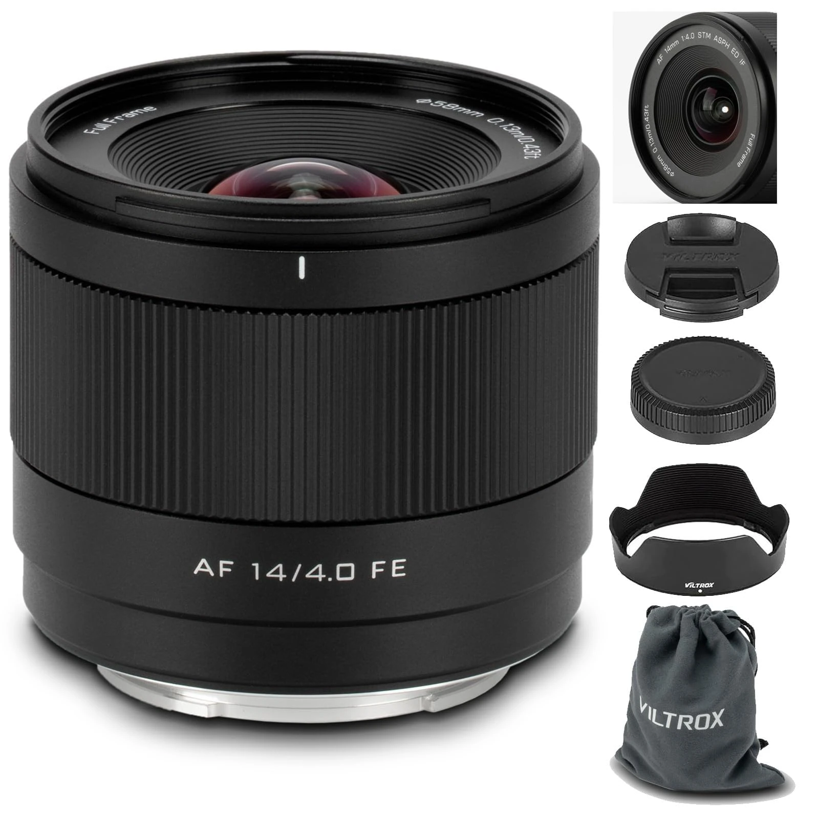 VILTROX 14mm F4.0 FE-Mount Lens for Sony, Full Frame Auto Focus Ultra-Wide Angle Prime Lens for Sony E-Mount Cameras A7SIII A7II A7RIII A7IV A7RIV A9 A1 FX3 A7RV ZVE1 A7CR A7CII A9III